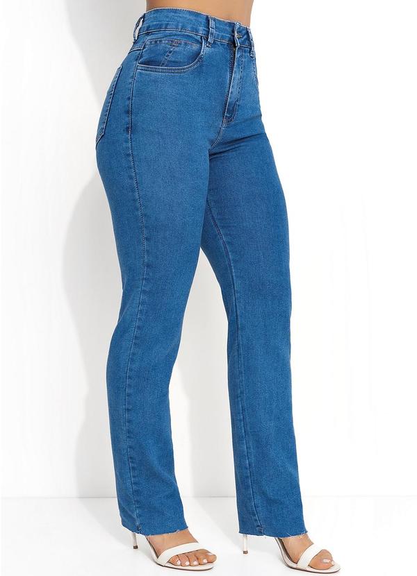 Sawary Jeans - Calça Reta Jeans Co Barra a Fio Sawary 4