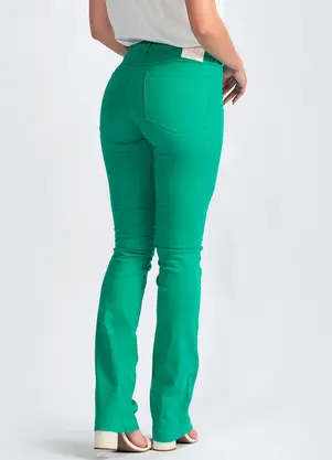 Colcci - Calça Sarja com Elastano Verde - COLCCI