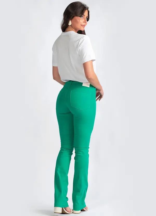 Colcci - Calça Sarja com Elastano Verde 4