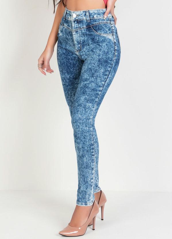Sawary Jeans - Calça Sawary Skinny Marmorizada Jeans