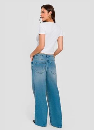 Sofie - Calça Skater com Ajuste de Cintura Azul - SOFIE