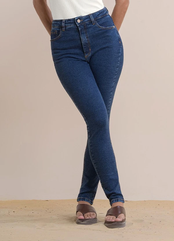 Angel - Calça Skinny Basica Jeans Medio