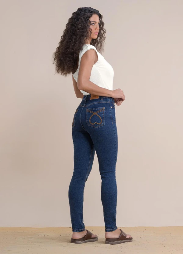Angel - Calça Skinny Basica Jeans Medio 2