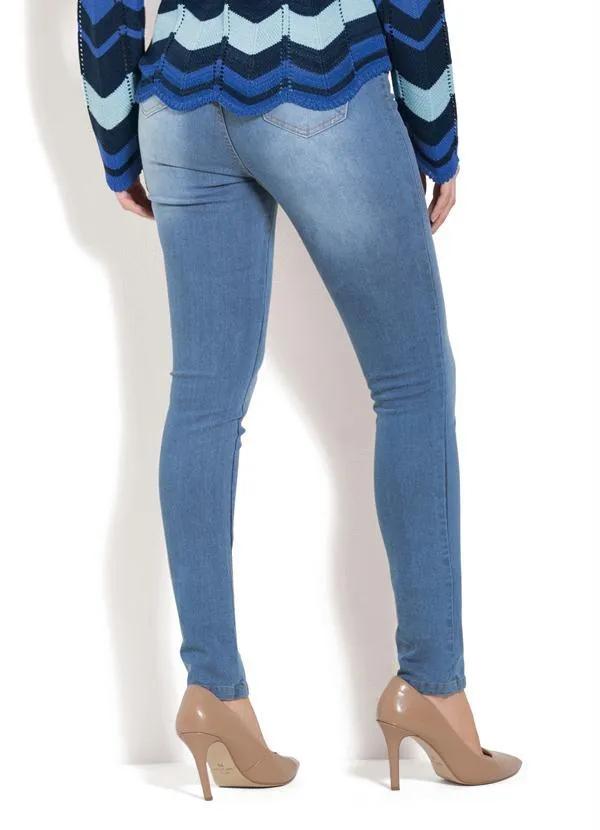 Janine - Calça Skinny Cintura Alta Jeans Azul 2