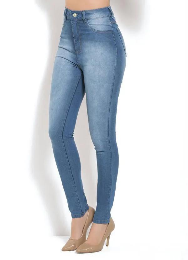 Janine - Calça Skinny Cintura Alta Jeans Azul 5