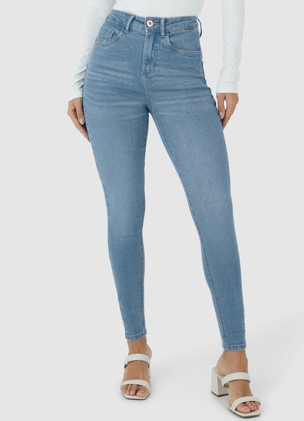 Malwee - Calça Skinny Push Up Jeans Azul