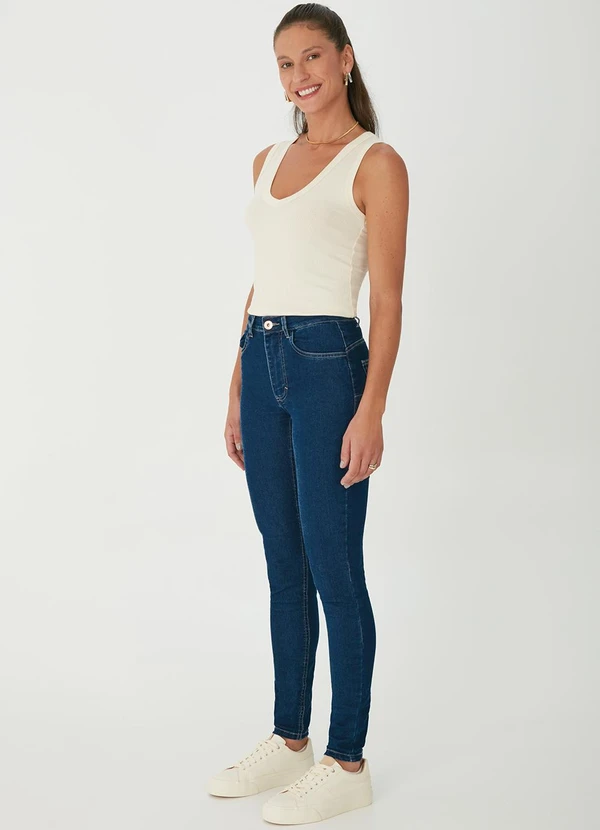 Malwee - Calça Skinny Push Up Jeans Azul 2