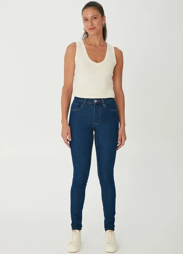 Malwee - Calça Skinny Push Up Jeans Azul 3