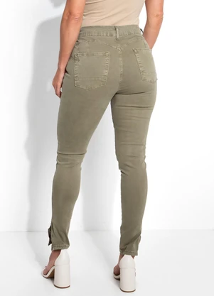 Bimini - Calça Skinny Verde em Sarja - BIMINI