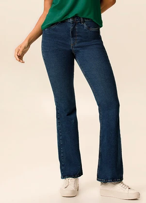 Malwee - Calça Small Flare Push Up Cintura Azul Escuro - MALWEE