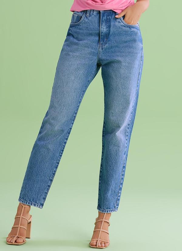 Angel - Calca Straight Cropped  Denim Azul