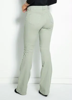 Sawary Jeans - Calça Verde Clara Boot Cut Sawary - SAWARY JEANS