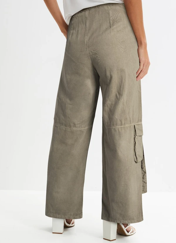 bonprix - Calça Verde Claro em Sarja 2