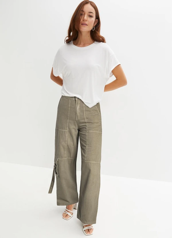 bonprix - Calça Verde Claro em Sarja 4