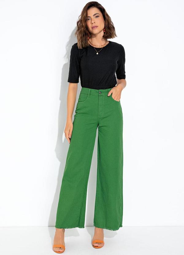 Quintess - Calça Verde em Jeans 3