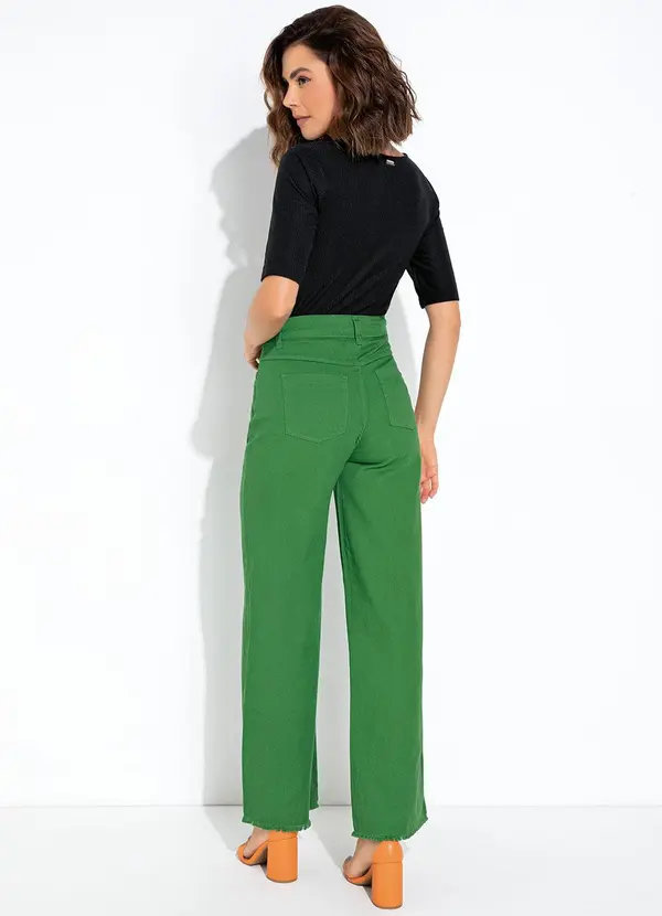 Quintess - Calça Verde em Jeans 4