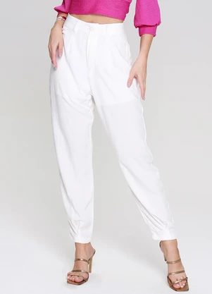 Outlet - Calca Viscolinho Branco - OUTLET