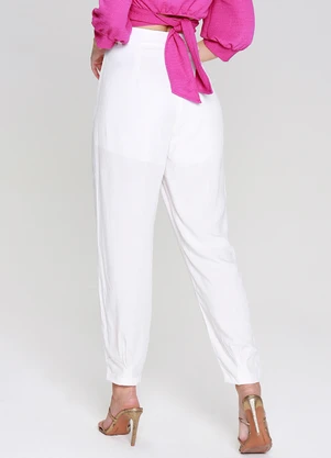 Outlet - Calca Viscolinho Branco - OUTLET