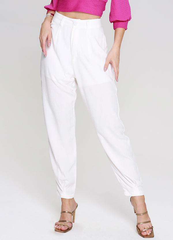 Outlet - Calca Viscolinho Branco