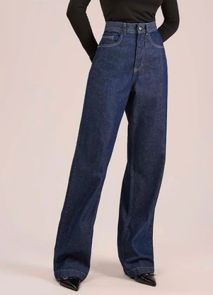 Angel - Calça Wide Leg Denim Azul - ANGEL