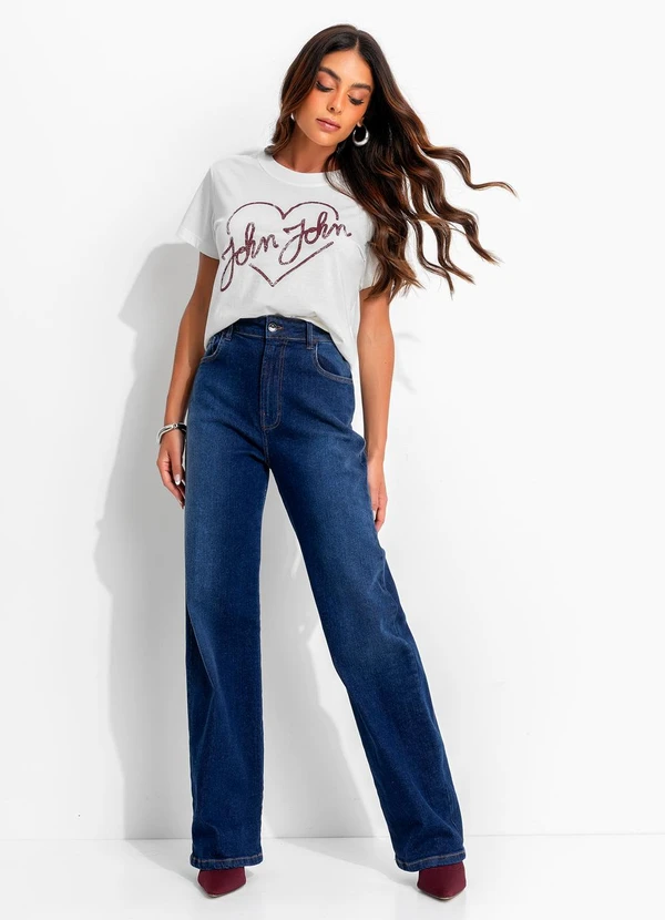 John John - Calça Wide Leg Beckley Jj Azul 1