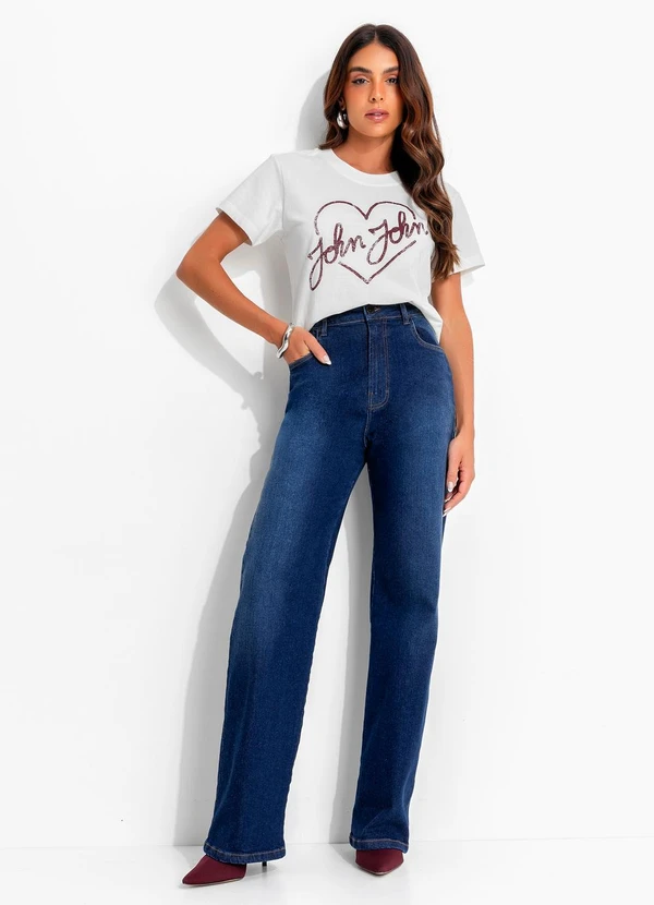 John John - Calça Wide Leg Beckley Jj Azul 3