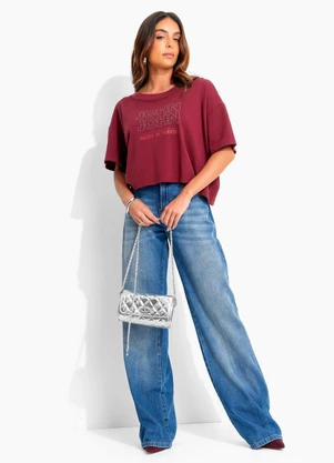 John John - Calça Wide Leg Callaway Jj Azul - JOHN JOHN