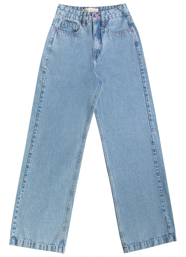 Angel - Calca Wide Leg Denim Azul 5