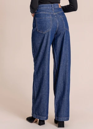 Angel - Calça Wide Leg Denim Azul - ANGEL