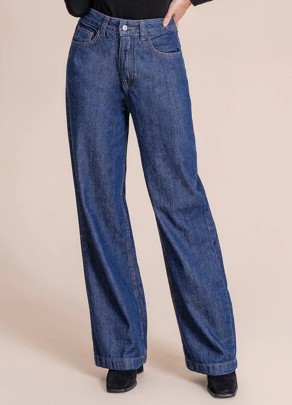Angel - Calça Wide Leg Denim Azul