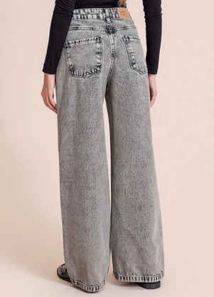 Angel - Calça Wide Leg Denim Preto - ANGEL
