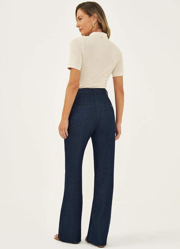 Principessa - Calça Wide Leg Jeans Azul Escuro Tamara 4