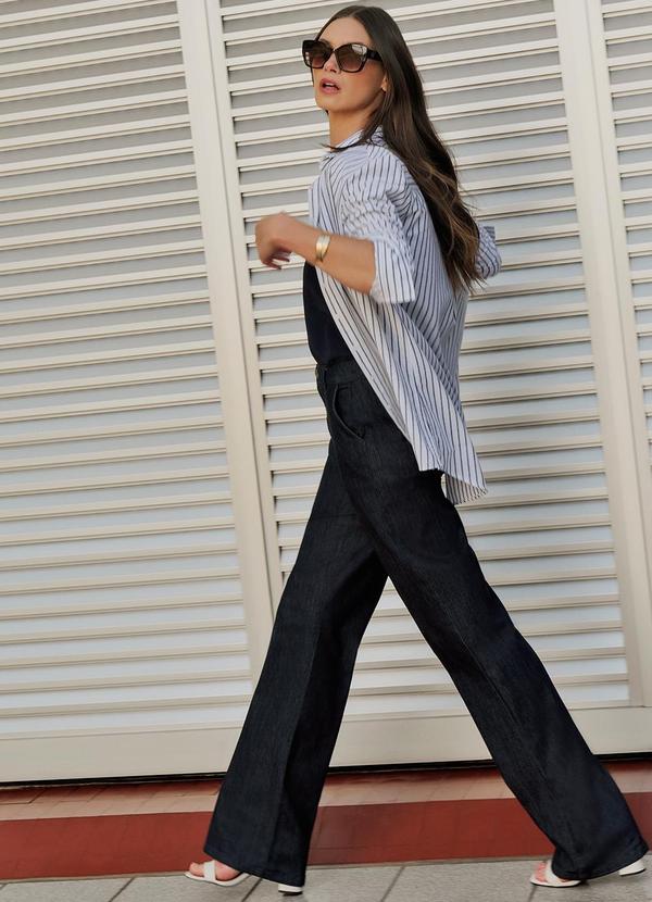 Principessa - Calça Wide Leg Jeans Azul Escuro Tamara 6