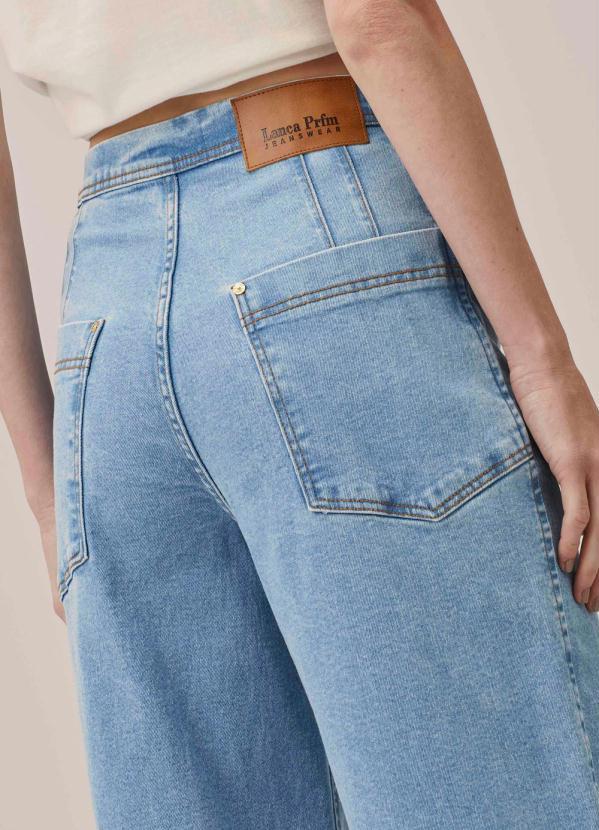 Lança Perfume - Calça Wide Leg Jeans Azul 6
