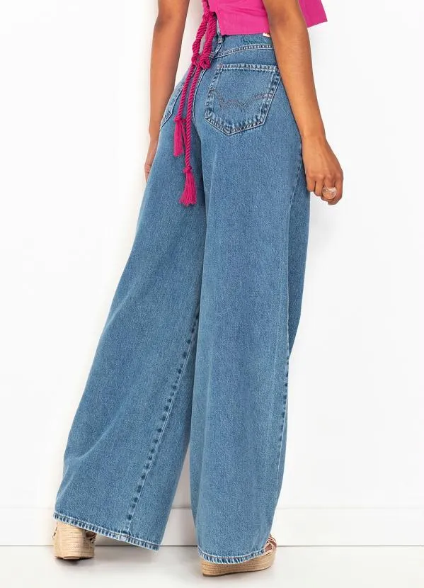 Forum - Calça Wide Leg Jeans Azul 2