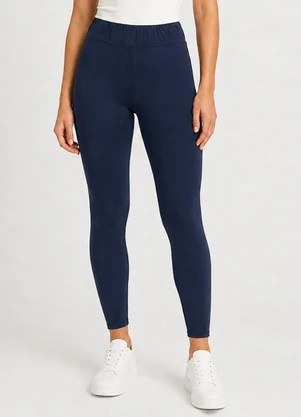 Infinita Cor - Legging Feminina em Suplex Peluciado Azul - INFINITA COR