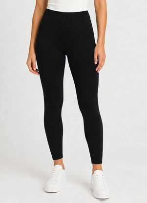 Infinita Cor - Legging Feminina em Suplex Peluciado Preto - INFINITA COR