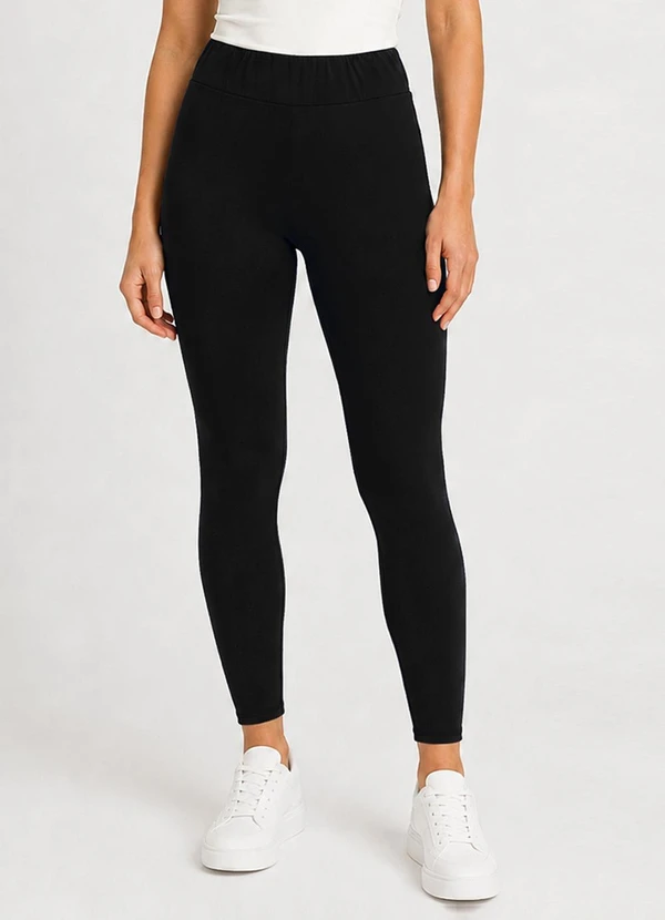 Infinita Cor - Legging Feminina em Suplex Peluciado Preto