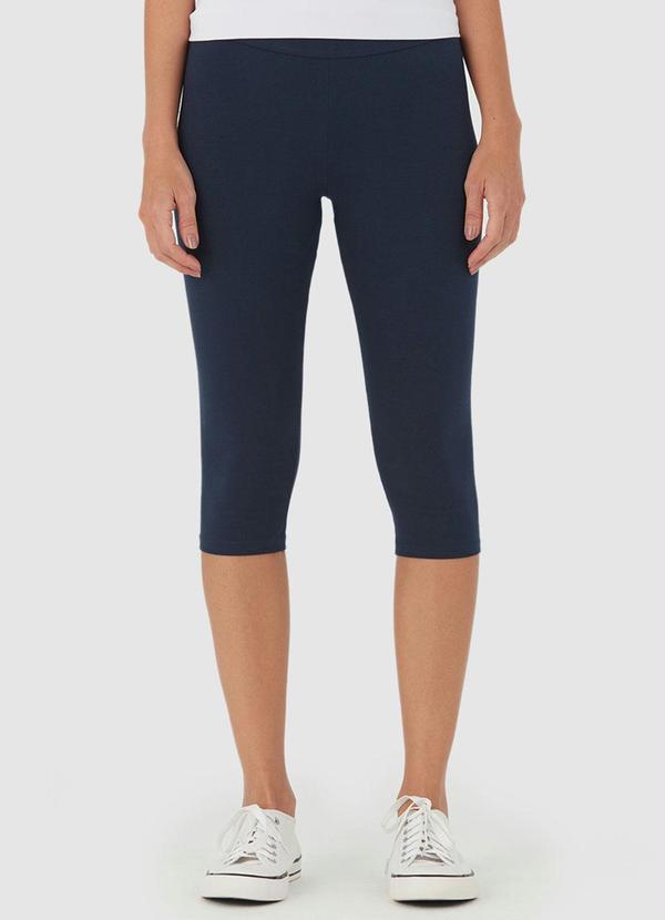 Malwee - Calça Azul Marinho Corsário em Cotton 2