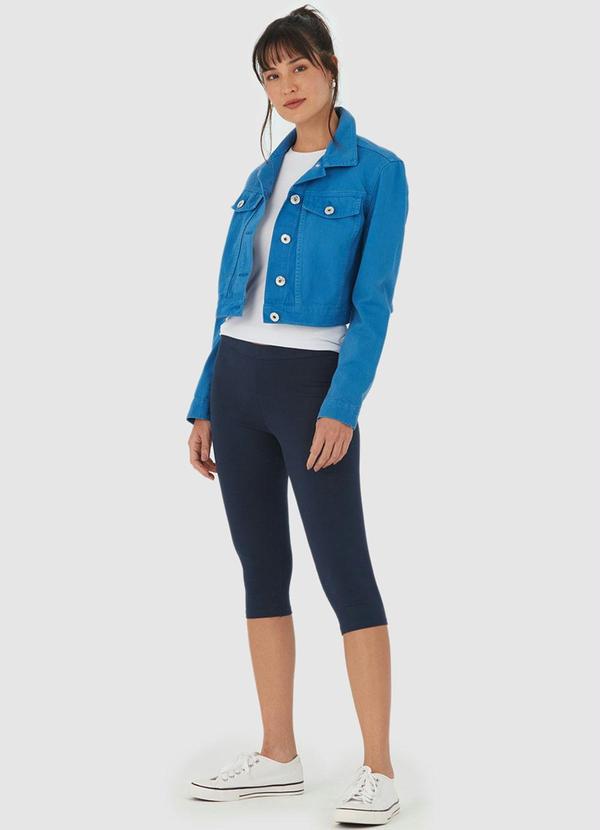 Malwee - Calça Azul Marinho Corsário em Cotton 4