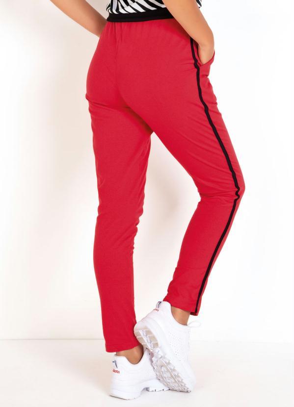 Outlet - Calça Cigarrete Vermelha com Bolsos 2