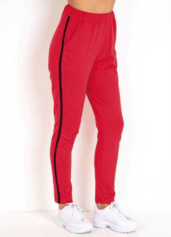 Outlet - Calça Cigarrete Vermelha com Bolsos 6