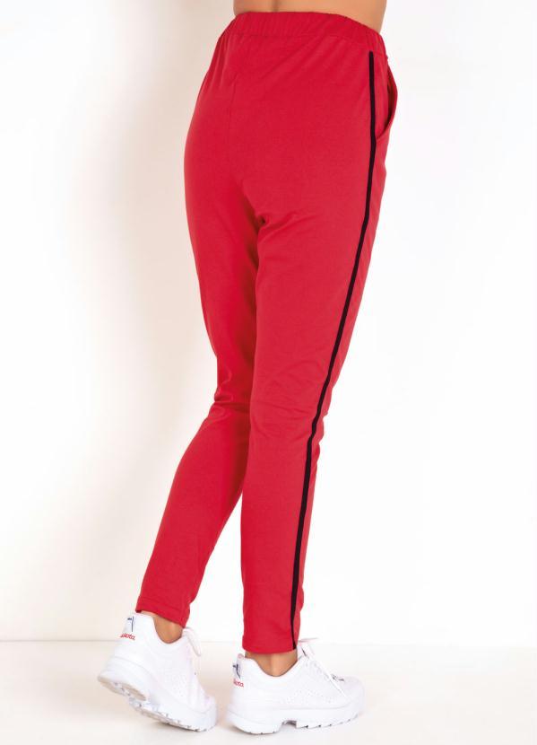 Outlet - Calça Cigarrete Vermelha com Bolsos 7