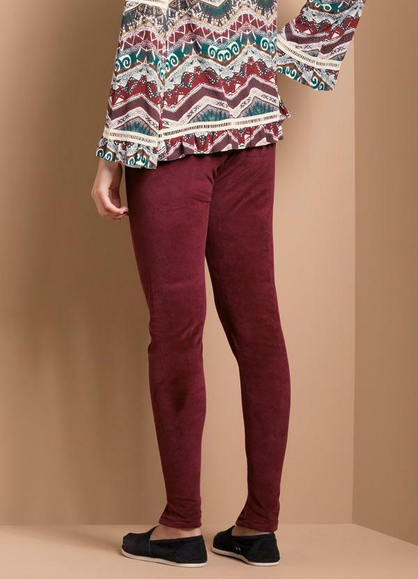 Quintess - Calça em Plush Bordô 2