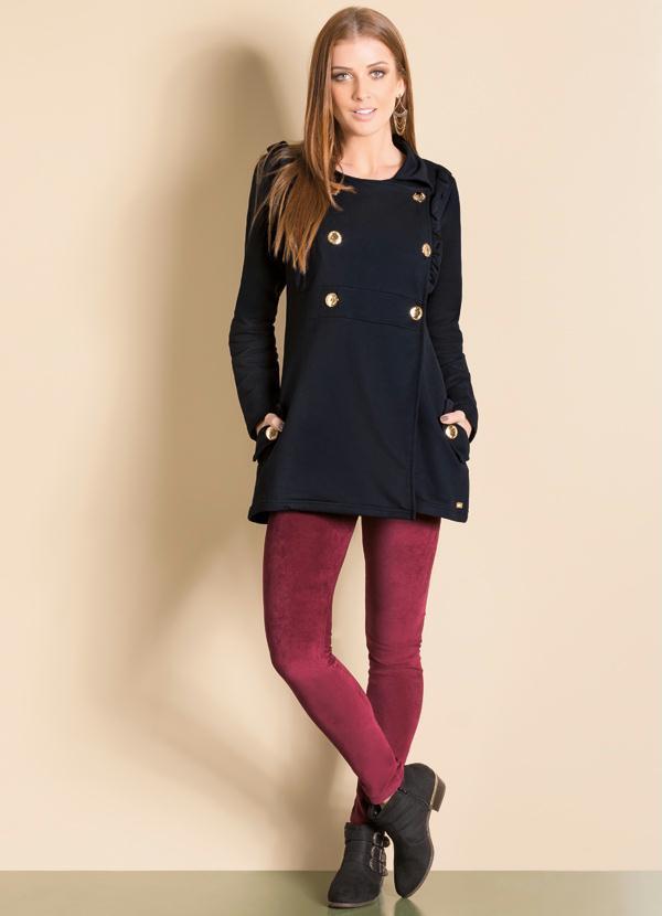 Quintess - Calça em Plush Bordô 5