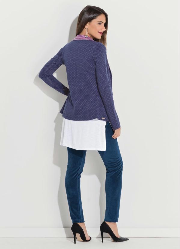 Quintess - Calça em Plush Marinho 4