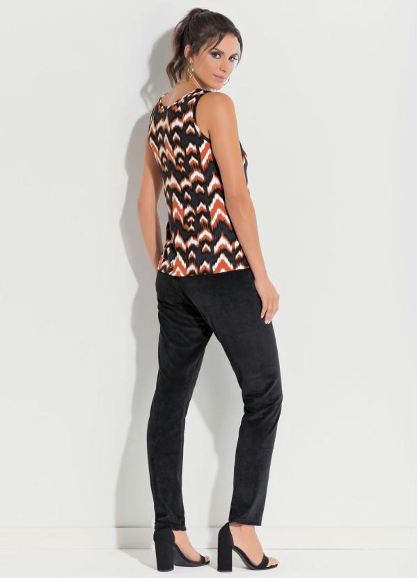 Quintess - Calça em Plush Preta 7