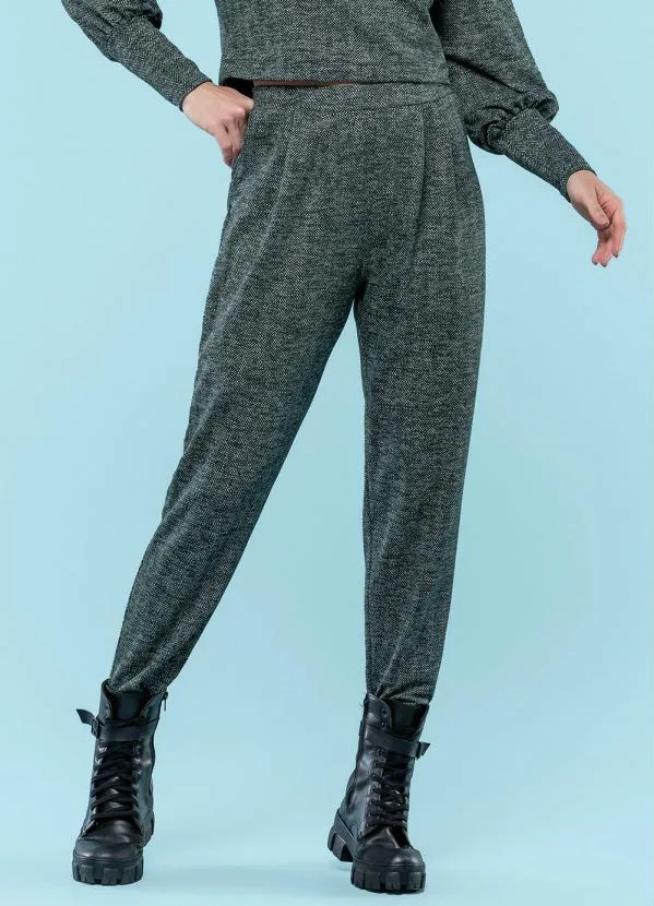 Marialícia - Calça Feminina Adulto Cinza