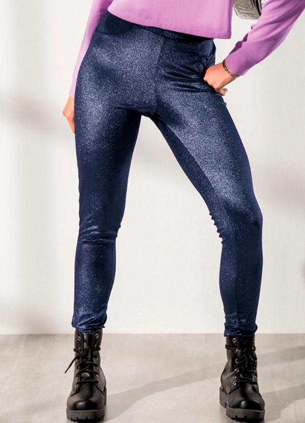 Habana - Calça Feminina Aveludada Azul