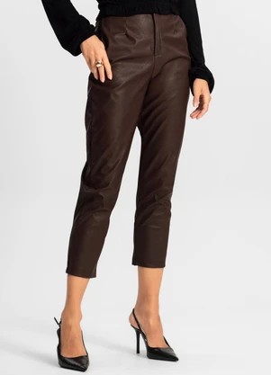 Endless - Calça Feminina Courino Marrom - ENDLESS